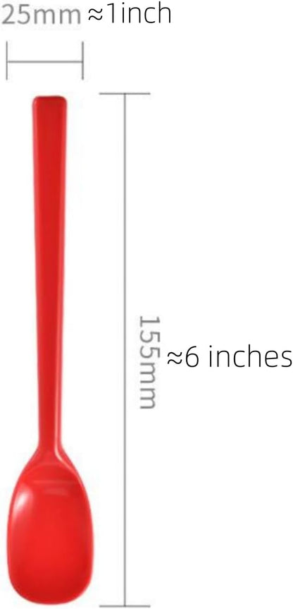 Silicone Spatula Spoon, Quiet Coffee Stirrer, 6 In, 6 Pack