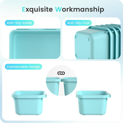 【Military Grade】 Drawer Organizer,【𝟱𝗦𝗶𝘇𝗲】 Makeup organizer,【Holds 177 Items】 Bathroom Organizers and Storage,Organization and Storage,Desk Drawer Organizer for Vanity【Clear】