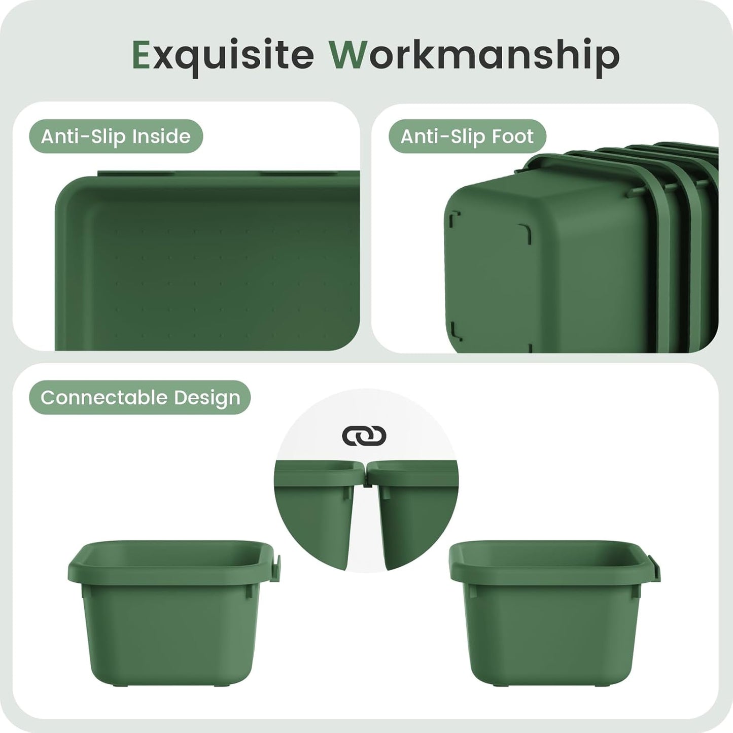 【Military Grade】 Drawer Organizer,【𝟱𝗦𝗶𝘇𝗲】 Makeup organizer,【Holds 177 Items】 Bathroom Organizers and Storage,Organization and Storage,Desk Drawer Organizer for Vanity【Clear】