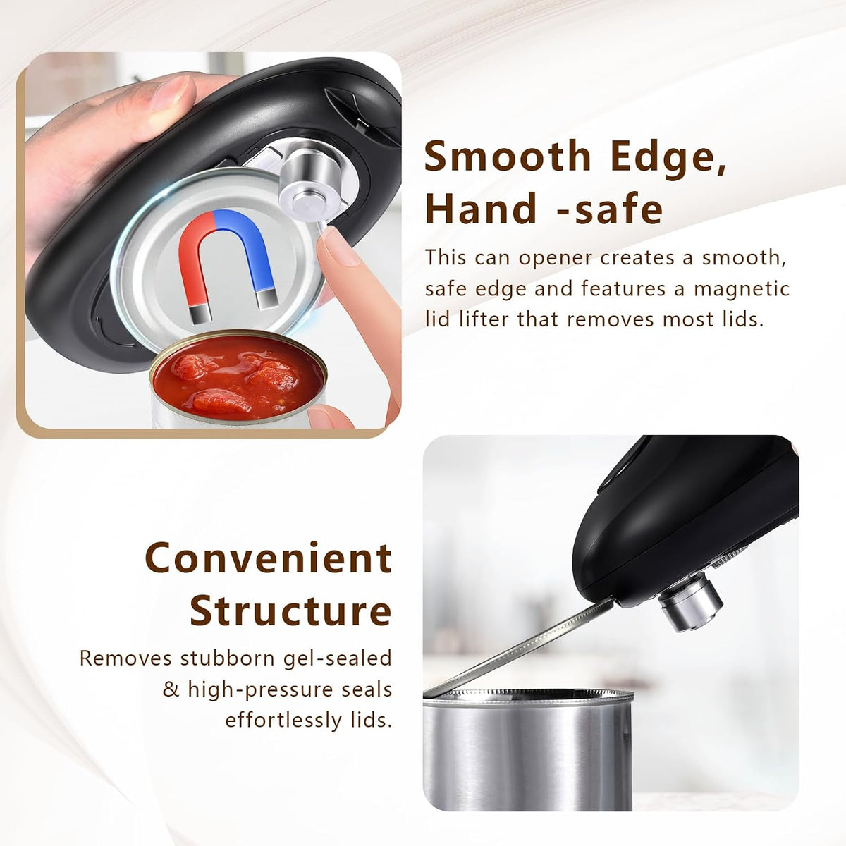 Electric Can Opener Smooth Edge