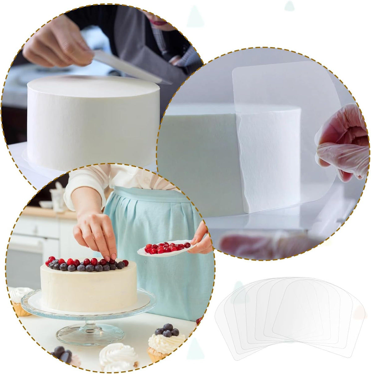 15 Pcs Cake Smoother Cake Cream Scraper Transparent Plastic Scraper Tool, Flexible Plastic Cake Scraper Smoother, Cake Smoother Scraper for Bread Pastry Baking Tool