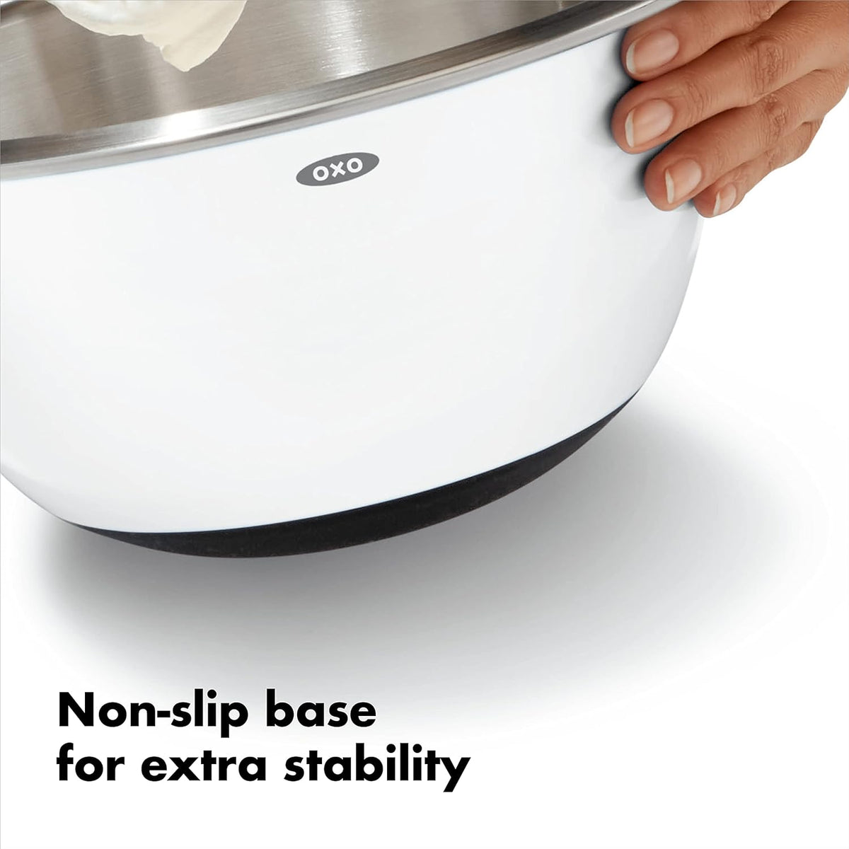 Good Grips 3-Piece Stainless Steel Mixing Bowl Set - Blue & Gray