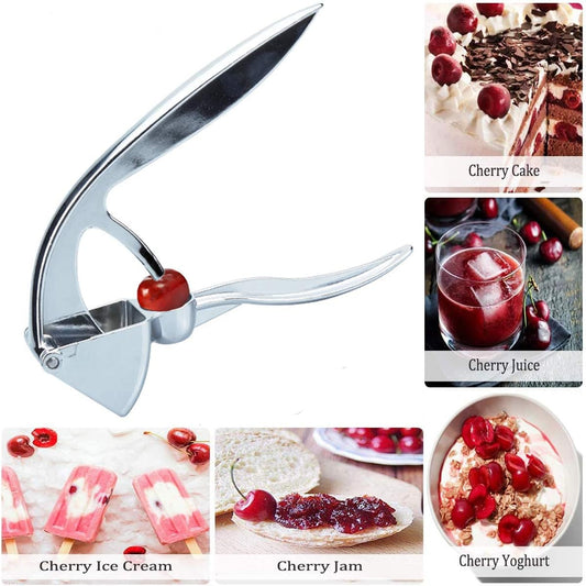 Cherry Pitter,Garlic Press and Peeler,Cherry Stoner Pitter Core Remover,Portable Olive and Cherry Pitter Tool,Suitable for Home Kitchen,Cherry,Jujube and Red Date,Hawthorn