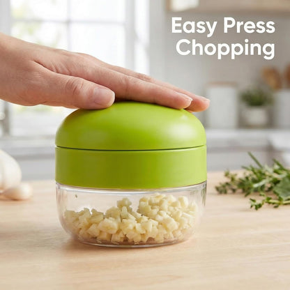 Garlic Press 3-in-1 Set, Stainless Steel Chopper with Peeler & Brush