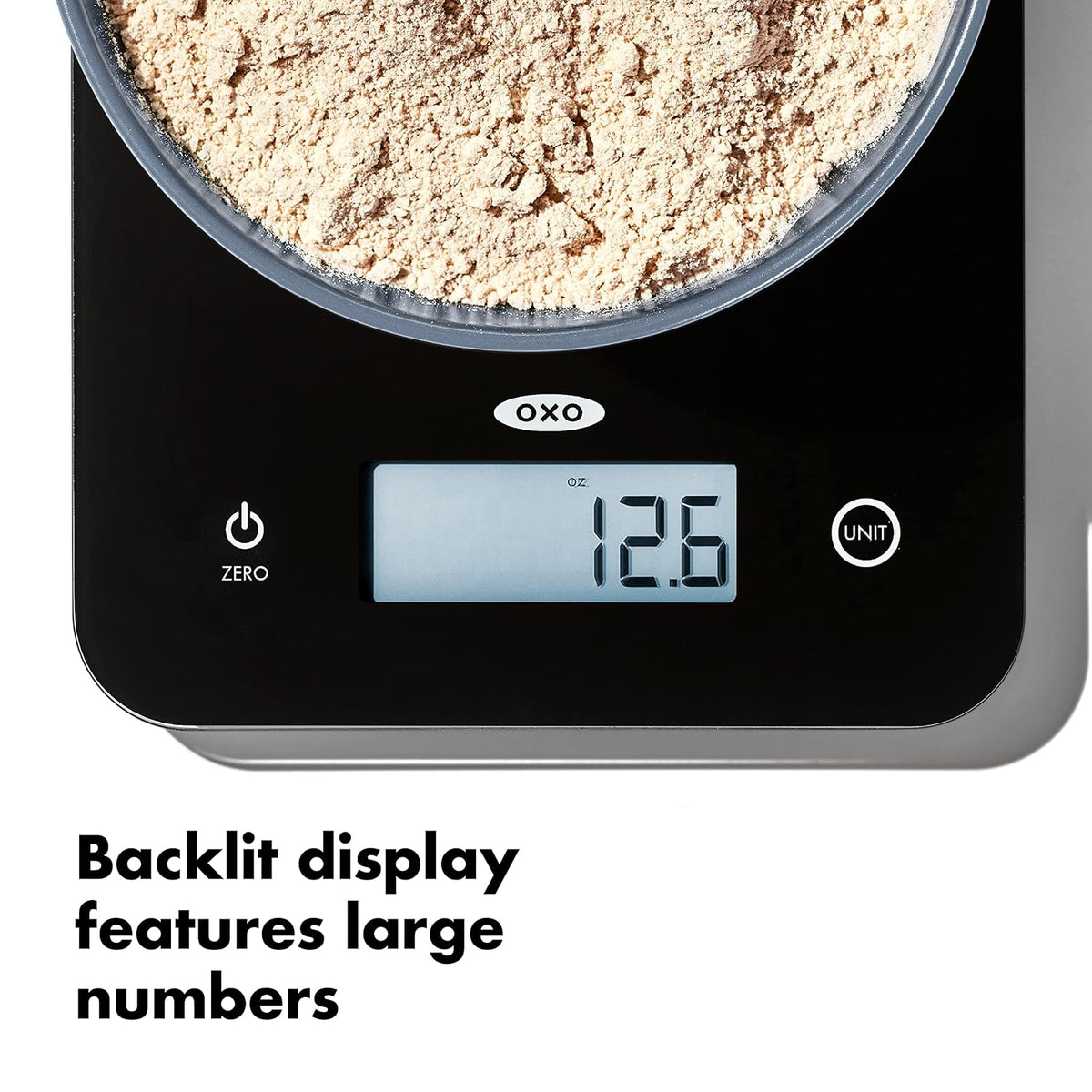 Good Grips 11lb/5kg Everyday Glass Food Scale, Gram Scale for Meal Prep