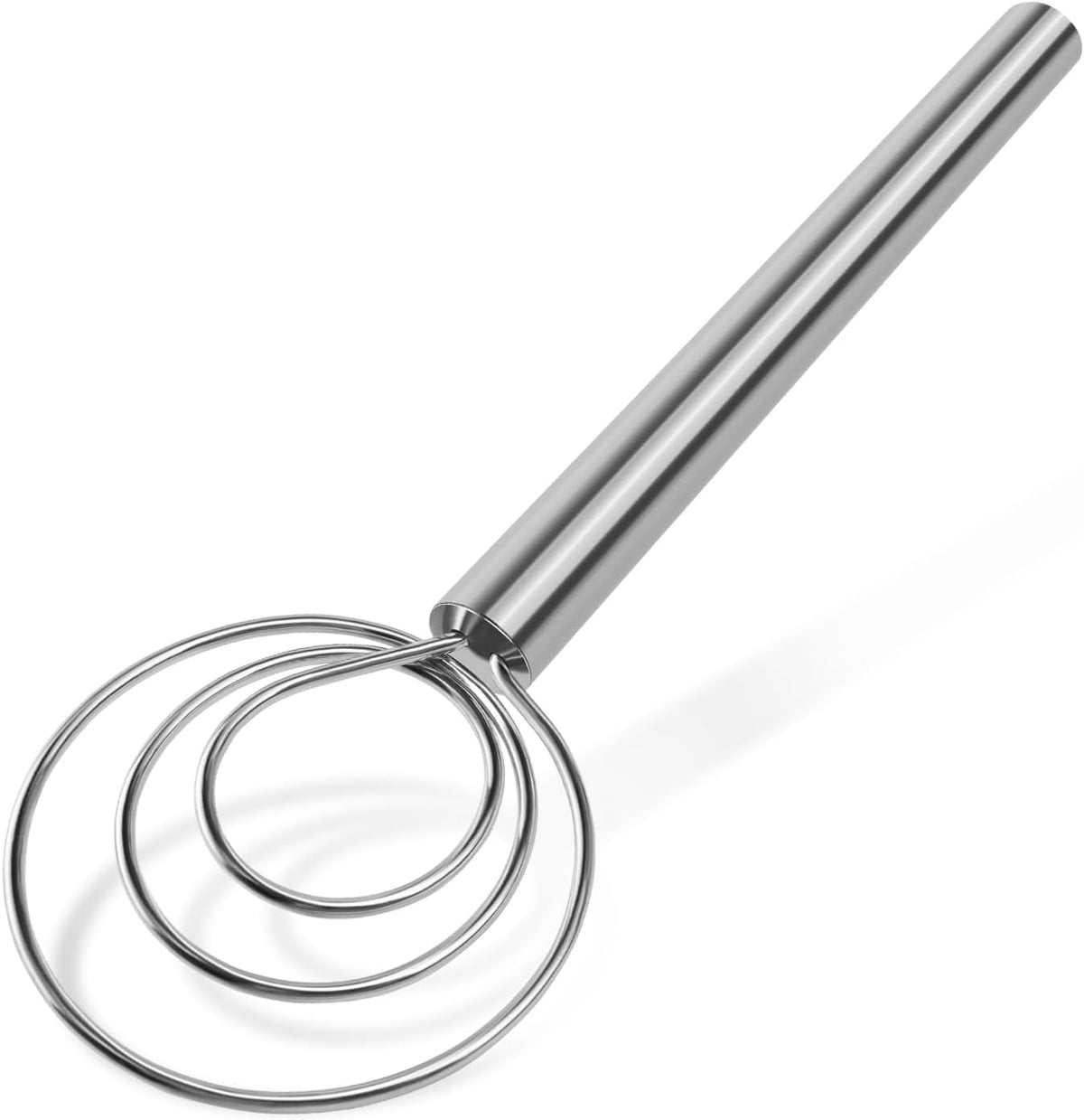 Danish Dough Whisk, Stainless Steel Wood Handle for Sourdough Bread