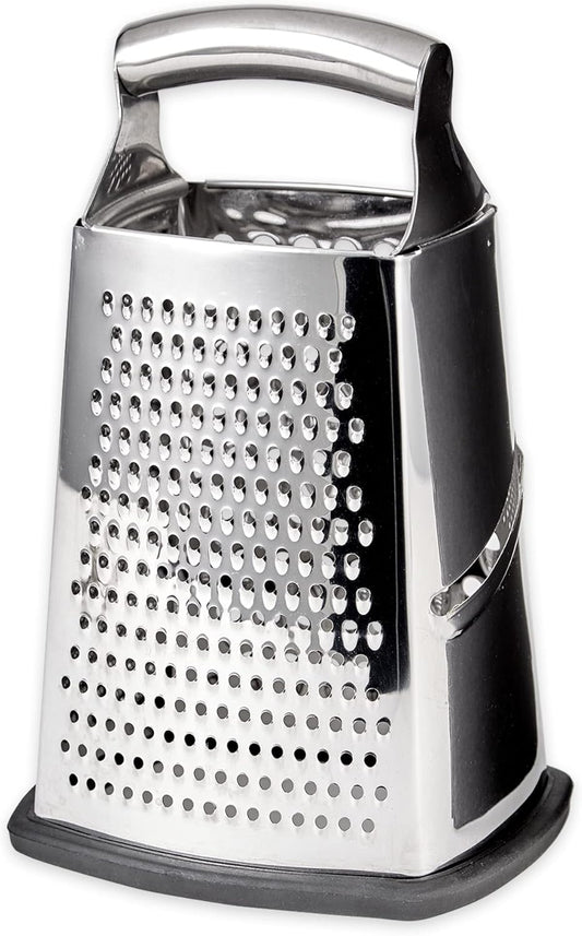 Endurance Kitchen Collection Multi-Use Cheese Grater Handheld Potato Slicer Shredder for Hard & Soft Cheeses, Vegetables & Zesting, 6 x 5 x 9-3/4-Inch, Non-Slip Bottom