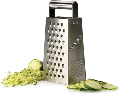 Endurance Kitchen Collection Multi-Use Cheese Grater Handheld Potato Slicer Shredder for Hard & Soft Cheeses, Vegetables & Zesting, 6 x 5 x 9-3/4-Inch, Non-Slip Bottom