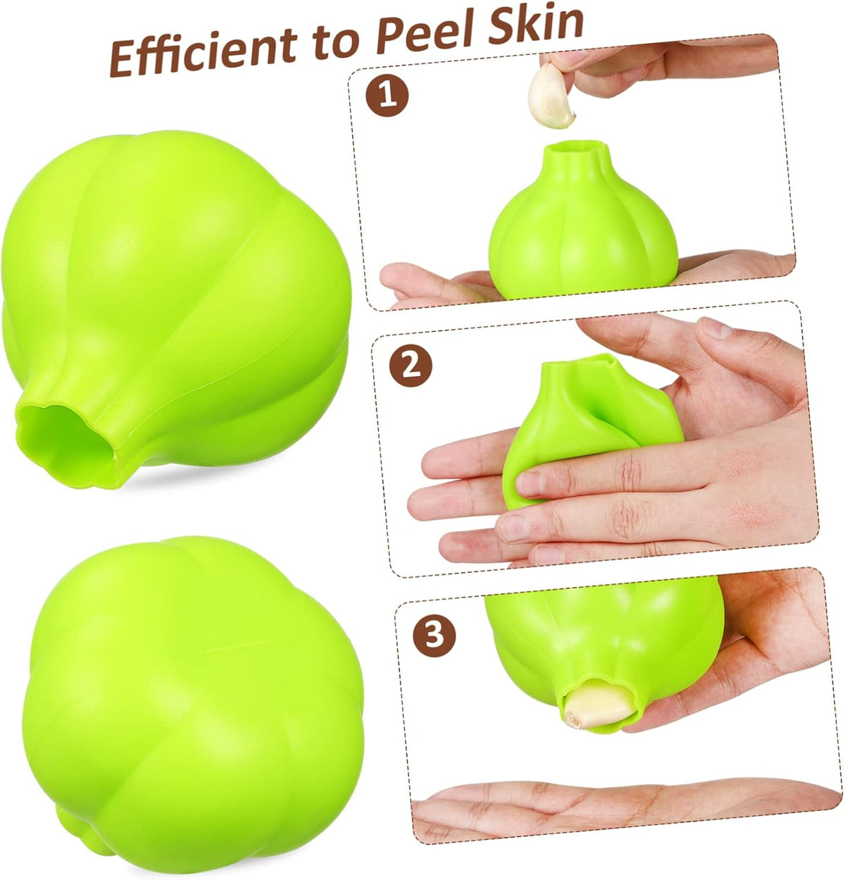 Silicone Garlic Peeler Tube Reusable Garlic Skin Remover Easy-to-Use Kitchen Tool for Peeling Cloves Sturdy Kitchen Supplies