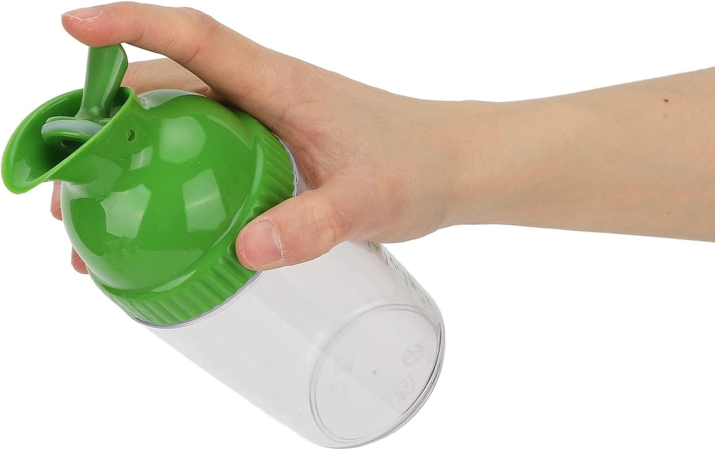 2PCS 200ml Salad Dressing Shaker Container, Salad Dressing Mixer Bottle Prevent Leakage Condiment Bottle with Lid for Soy Oil Vinegar (Green)