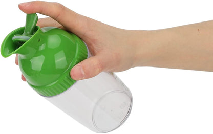 2PCS 200ml Salad Dressing Shaker Container, Salad Dressing Mixer Bottle Prevent Leakage Condiment Bottle with Lid for Soy Oil Vinegar (Green)