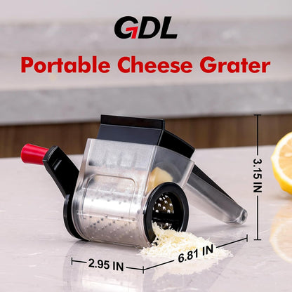Rotary Parmesan cheese Grater, Cheese Grater Shredder Hand Crank