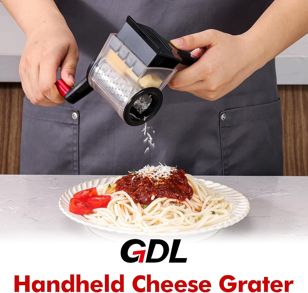 Rotary Parmesan cheese Grater, Cheese Grater Shredder Hand Crank