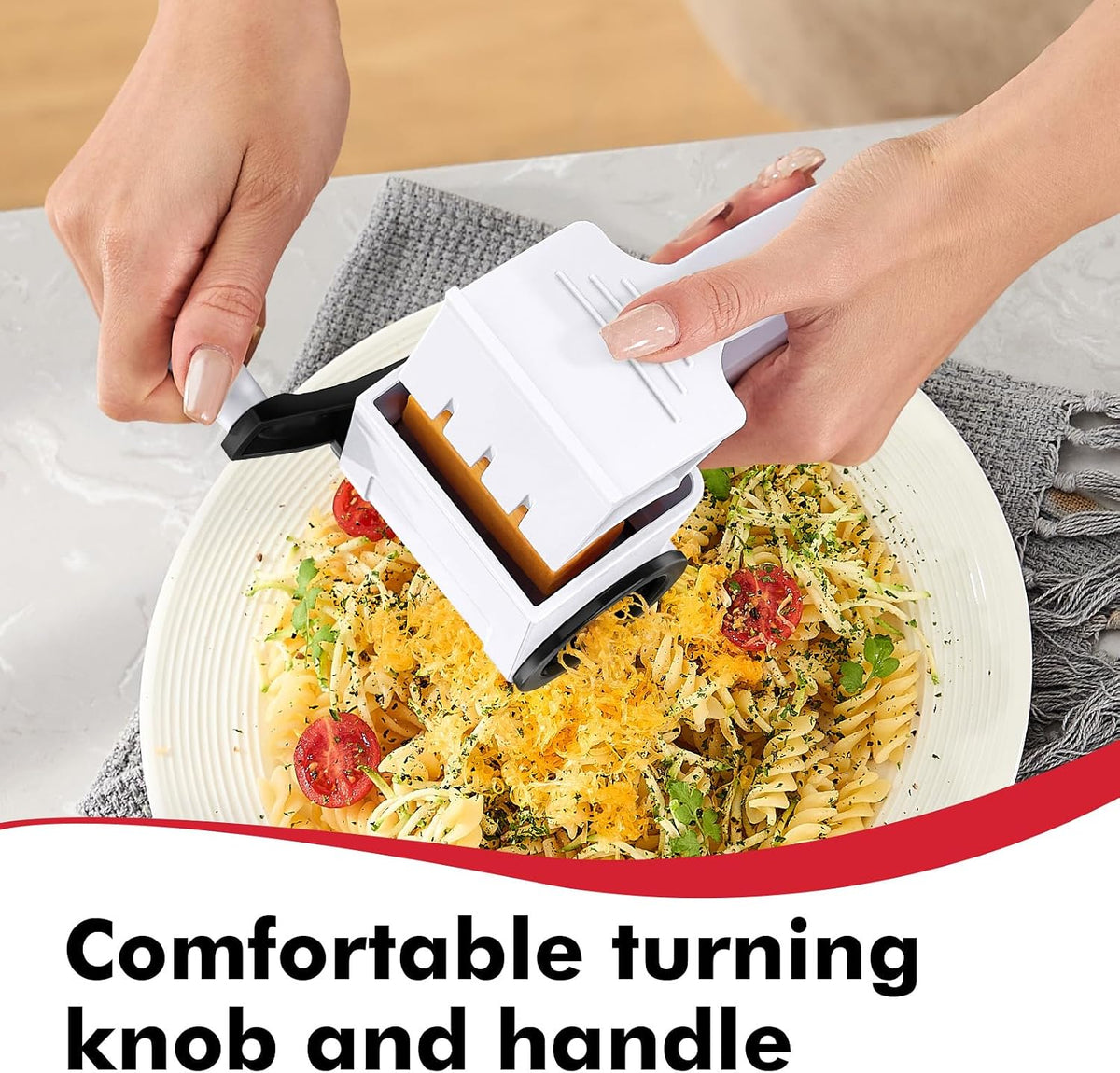 Rotary Parmesan cheese Grater, Cheese Grater Shredder Hand Crank