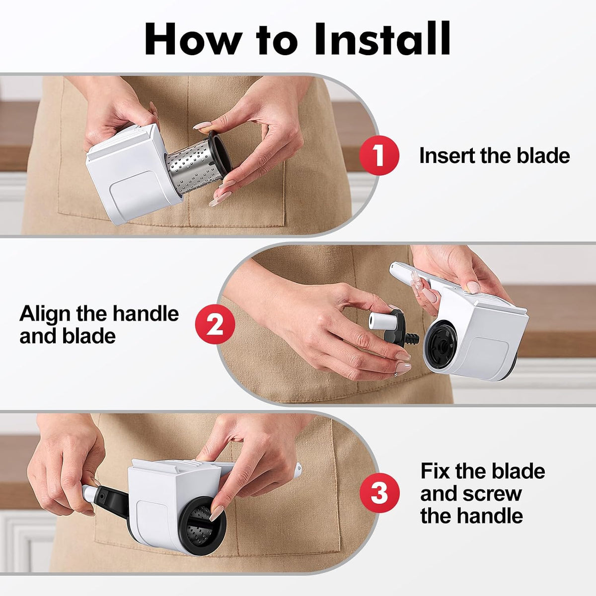 Rotary Parmesan cheese Grater, Cheese Grater Shredder Hand Crank
