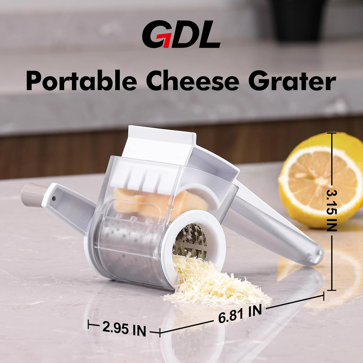 Rotary Parmesan cheese Grater, Cheese Grater Shredder Hand Crank