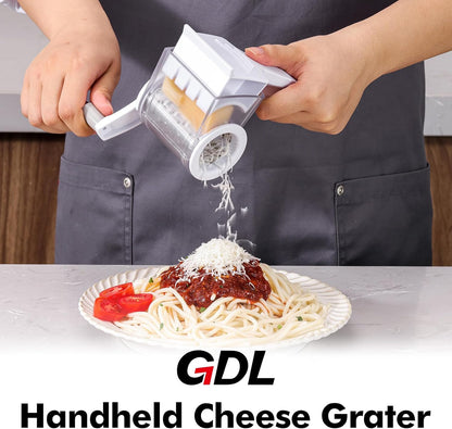 Rotary Parmesan cheese Grater, Cheese Grater Shredder Hand Crank