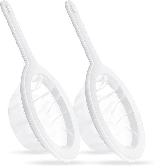 2PCS 450 Mesh Fine Mesh Filter with PP Material Non-Slip Anti-Scalding Handle Safe and Durable Sieve for Kitchen Tea Soy Milk Coffee Juice, 12.72x6.85x3.86 inch