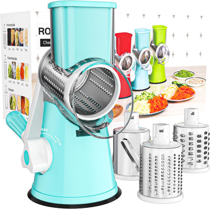 Rotary Cheese Grater Hand Crank Cheese Shredder, Black