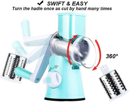 Rotary Cheese Grater Hand Crank Cheese Shredder, Black
