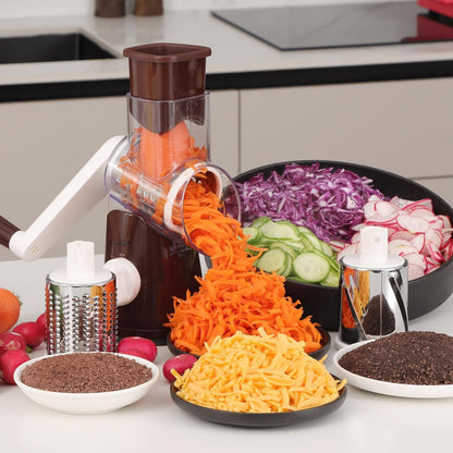 Rotary Cheese Grater Hand Crank Cheese Shredder, Black