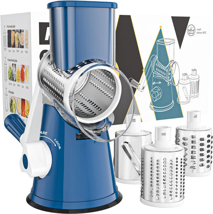 Rotary Cheese Grater Hand Crank Cheese Shredder, Black
