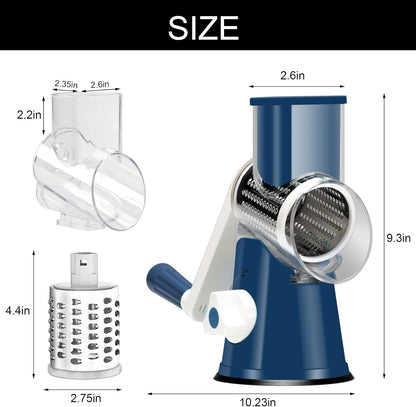 Rotary Cheese Grater Hand Crank Cheese Shredder, Black