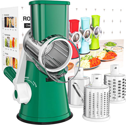 Rotary Cheese Grater Hand Crank Cheese Shredder, Black