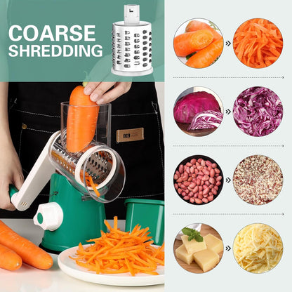 Rotary Cheese Grater Hand Crank Cheese Shredder, Black