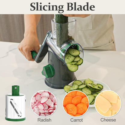 Rotary Cheese Grater Hand Crank Cheese Shredder, Black