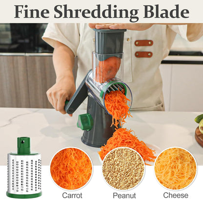 Rotary Cheese Grater Hand Crank Cheese Shredder, Black
