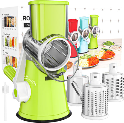 Rotary Cheese Grater Hand Crank Cheese Shredder, Black