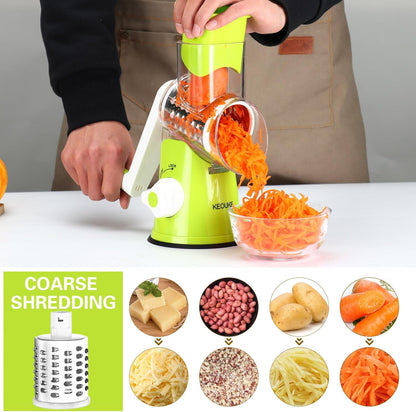 Rotary Cheese Grater Hand Crank Cheese Shredder, Black