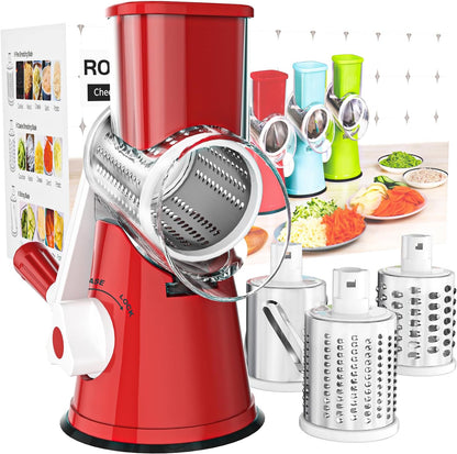 Rotary Cheese Grater Hand Crank Cheese Shredder, Black
