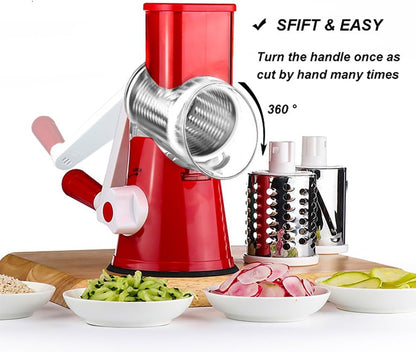 Rotary Cheese Grater Hand Crank Cheese Shredder, Black