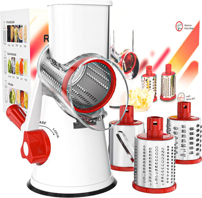 Rotary Cheese Grater Hand Crank Cheese Shredder, Black