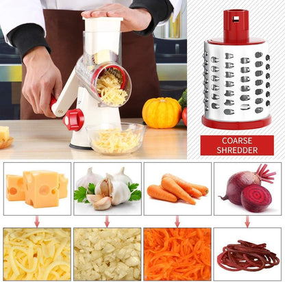Rotary Cheese Grater Hand Crank Cheese Shredder, Black