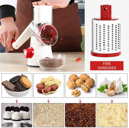 Rotary Cheese Grater Hand Crank Cheese Shredder, Black
