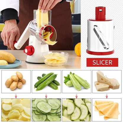 Rotary Cheese Grater Hand Crank Cheese Shredder, Black