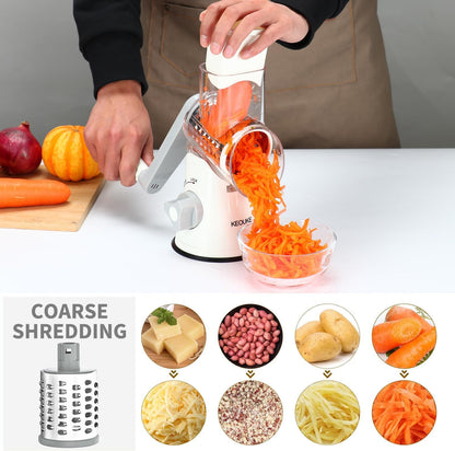 Rotary Cheese Grater Hand Crank Cheese Shredder, Black