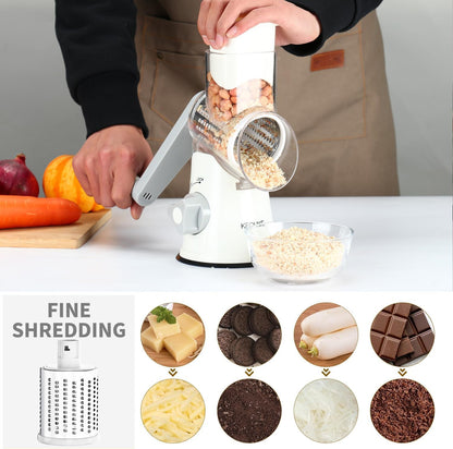 Rotary Cheese Grater Hand Crank Cheese Shredder, Black