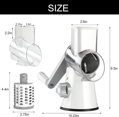 Rotary Cheese Grater Hand Crank Cheese Shredder, Black