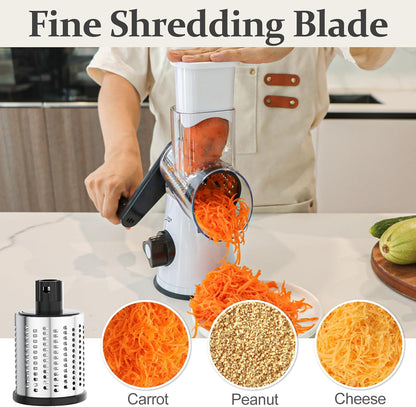Rotary Cheese Grater Hand Crank Cheese Shredder, Black