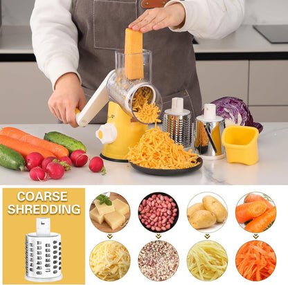 Rotary Cheese Grater Hand Crank Cheese Shredder, Black