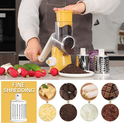 Rotary Cheese Grater Hand Crank Cheese Shredder, Black
