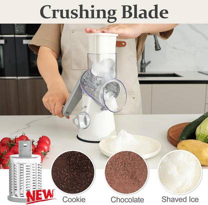 Rotary Cheese Grater Hand Crank Cheese Shredder, Black