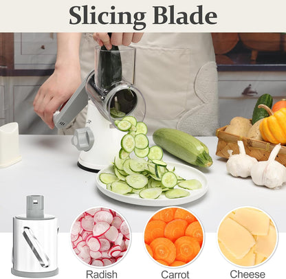 Rotary Cheese Grater Hand Crank Cheese Shredder, Black