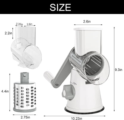 Rotary Cheese Grater Hand Crank Cheese Shredder, Black