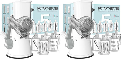 Rotary Cheese Grater Hand Crank Cheese Shredder, Black