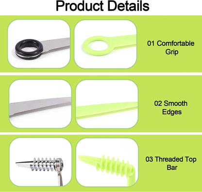 3pcs Spiral Cutter Knives, Stainless Steel & Plastic Vegetable Slicer Cutters Manual Spiral Screw Slicer Practical Kitchen Accessories for Potatoes Cucumbers Carrots